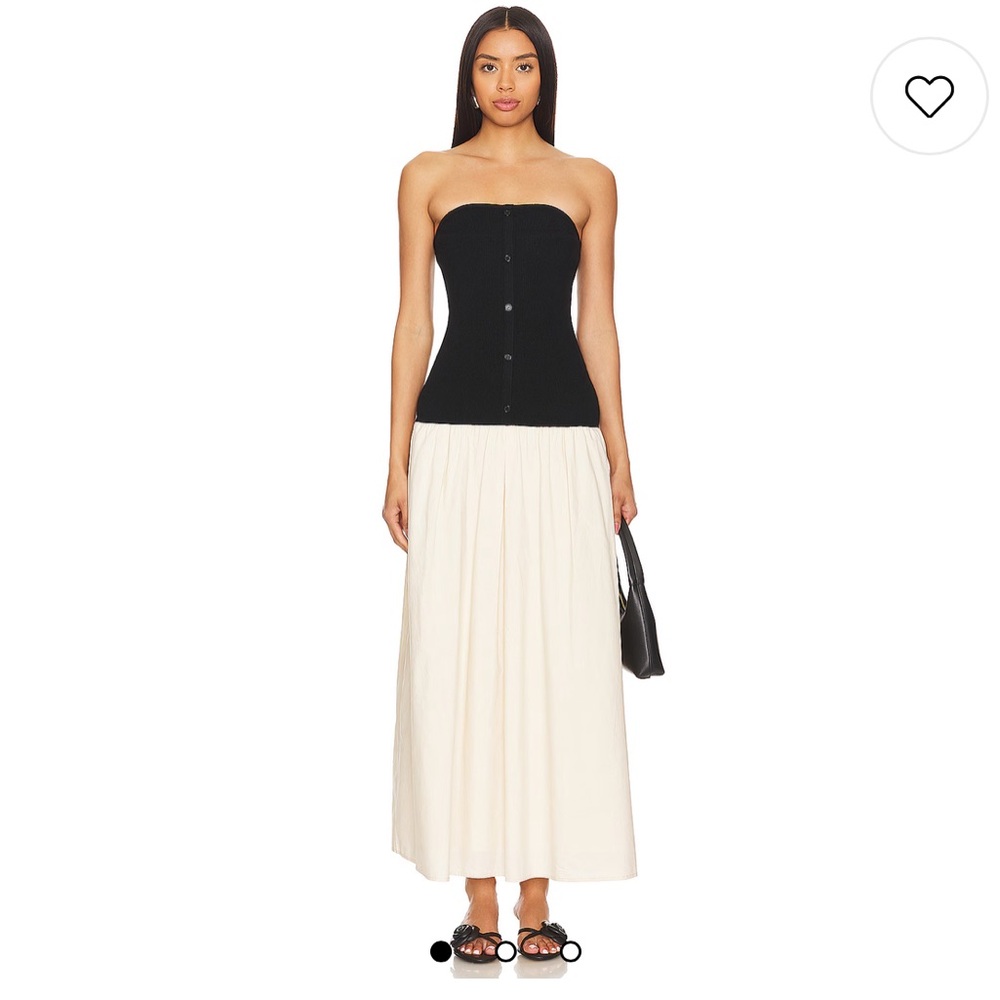 Line & Dot Tanner Combo Dress in Black and Taupe